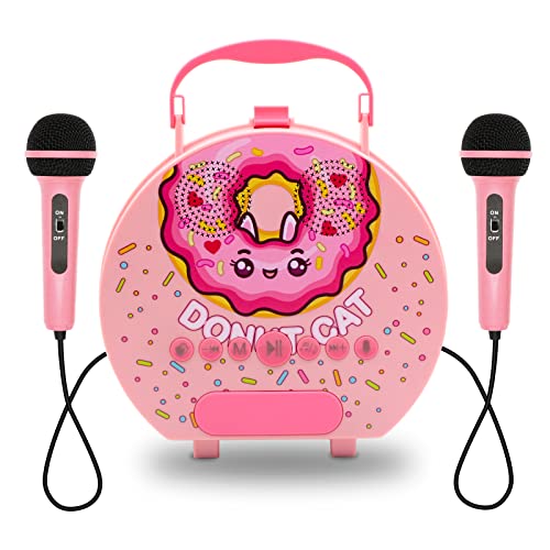 Kids Karaoke Machine for Girls Boys with 2 Microphones Toddler Singing Toys Children Karaoke Singing Machine Bluetooth Voice Changing Recording Speaker for Party Birthday