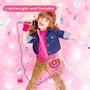 Kids Karaoke Machine for Girls Boys with 2 Microphones Toddler Singing Toys Children Karaoke Singing Machine Bluetooth Voice Changing Recording Speaker for Party Birthday