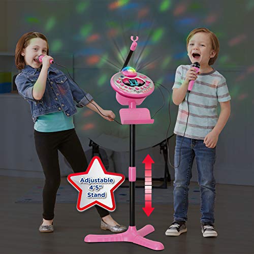 VTech Kidi Star Karaoke Machine Deluxe, 2 Microphones with AC Adapter, Pink