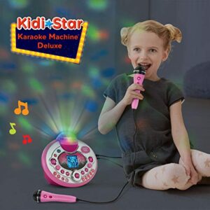 VTech Kidi Star Karaoke Machine Deluxe, 2 Microphones with AC Adapter, Pink