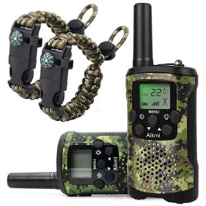 walkie talkies for kids 22 channel 2 way radio 3 miles long range handheld walkie talkies durable toy best birthday gifts for 6 year old boys and girls fit adventure game camping (green camo 1)