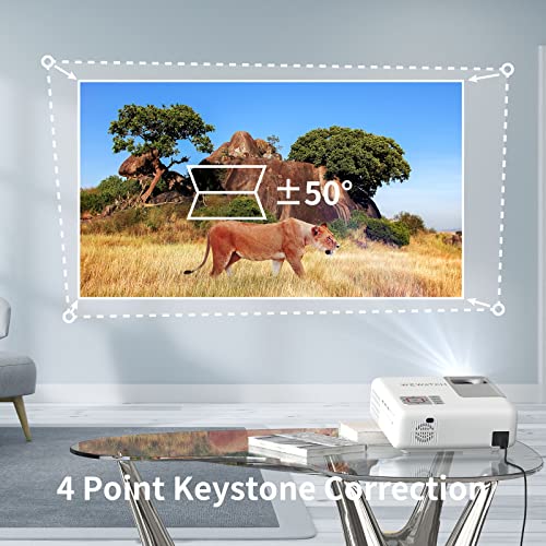 WEWATCH 4K FullHD WiFi6 Projector - with PCF1 Web Camera V53Pro 4K Support 280 ANSI Lumens Native 1080P 230" Project Size Portable Outdoor Projectors, Bluetooth Movies Video Projector