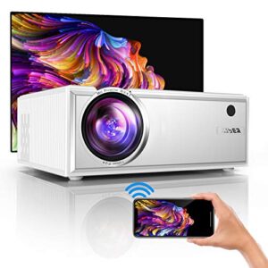 yaber y61 wifi mini projector 5500l full hd 1080p and 200″ supported, portable wireless mirroring projector for ios/android/tv stick/ps4/pc home & outdoor