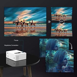 YABER Y61 WiFi Mini Projector 5500L Full HD 1080P and 200" Supported, Portable Wireless Mirroring Projector for iOS/Android/TV Stick/PS4/PC Home & Outdoor