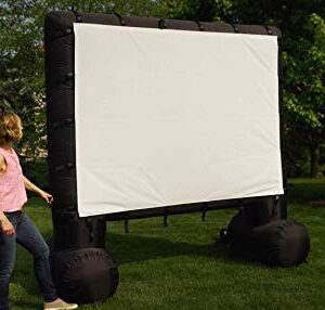 Total HomeFX Pro Weather-Resistant Inflatable Theatre Kit with Outdoor Projector, Projection Screen, and Projector Stand