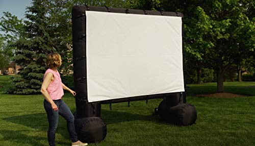 Total HomeFX Pro Weather-Resistant Inflatable Theatre Kit with Outdoor Projector, Projection Screen, and Projector Stand