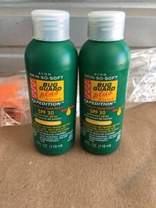 2 bottles – avon skin so soft bug guard plus expedition spf 30 pump spray
