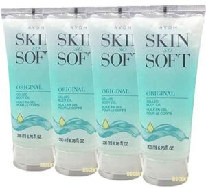 avon skin so soft original gelled body oil 6.7 fl.oz. lot 4 tubs