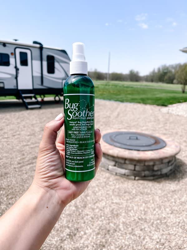 Bug Soother Spray (2, 8 oz) - Natural Insect, Gnat and Mosquito Repellent & Deterrent - DEET-Free - Safe Bug Spray for Adults, Kids, Pets, & Environment - Made in USA - Includes 1 oz. Travel Size