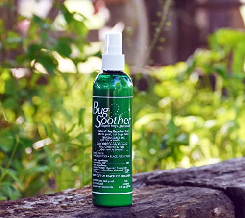 Bug Soother Spray (2, 8 oz) - Natural Insect, Gnat and Mosquito Repellent & Deterrent - DEET-Free - Safe Bug Spray for Adults, Kids, Pets, & Environment - Made in USA - Includes 1 oz. Travel Size