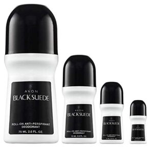 avon black suede roll-on anti-perspirant deodorant bonus size 2.6 oz (4-pack)