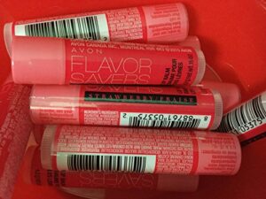 avon flavor savers lip balm strawberry (lot of 10)