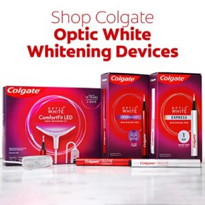 Colgate Optic White ComfortFit Teeth Whitening Kit with LED Light and Whitening Pen, LED Teeth Whitening Kit, Enamel Safe, Works with iPhone and Android