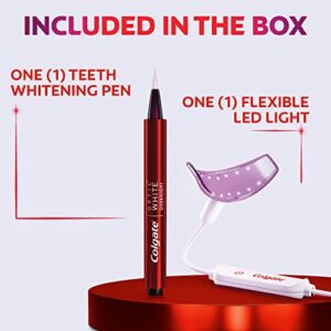 Colgate Optic White ComfortFit Teeth Whitening Kit with LED Light and Whitening Pen, LED Teeth Whitening Kit, Enamel Safe, Works with iPhone and Android