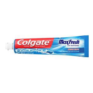 Colgate Max Fresh Toothpaste with Mini Breath Strips, Cool Mint - 7.6 Ounce (3 Pack)