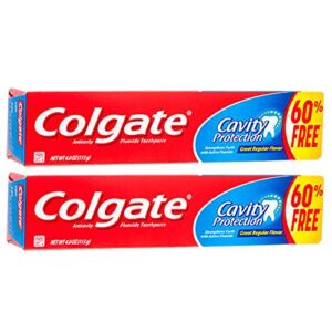colgate cavity protection toothpaste with fluoride – 2.5 ounce + 60% free