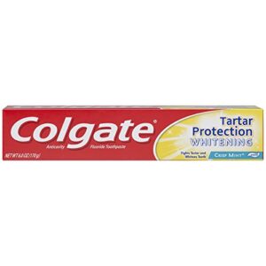 colgate tartar protection toothpaste with whitening, crisp mint – 6.0 oz, 0.44 fl oz