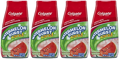 Colgate Anticavity Kids Toothpaste with Fluoride for Ages 2+, Watermelon Burst Flavor - 4.6 Ounce (4 Pack)