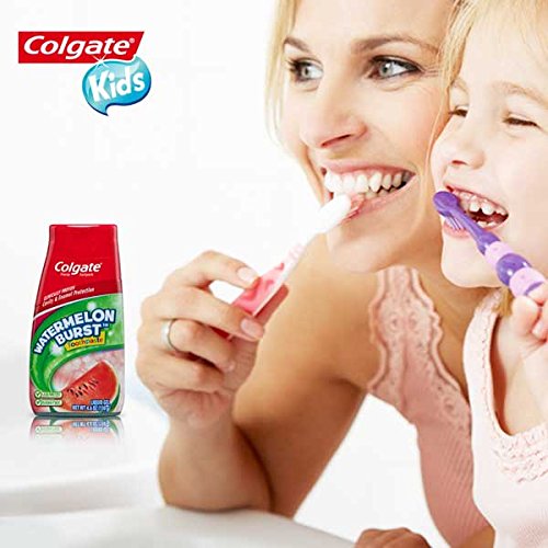 Colgate Anticavity Kids Toothpaste with Fluoride for Ages 2+, Watermelon Burst Flavor - 4.6 Ounce (4 Pack)