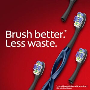 Colgate Keep Soft Manual Toothbrush for Adults with 2 Deep Clean Floss-Tip Brush Heads, Navy