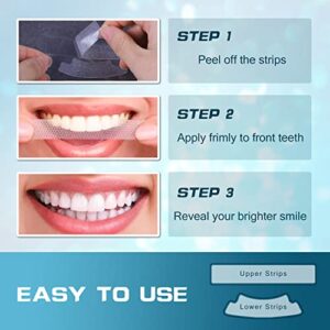 PdooClub Teeth Whitening Strip - Whitening Strips for Teeth Sensitive, Professional Teeth Whitening Strips, Fast Remove Smoking, Blue 28 Strips