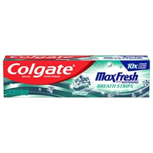 colgate maxfresh whitening with breath strips toothpaste clean mint 6 ounce (pack of 1)