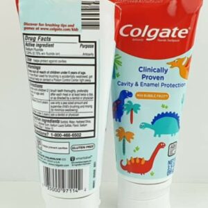 Colgate Kids 3.5 oz 3-Pack Dinosaurs Mild Bubble Fruit Flavor Toothpaste Fluoride Cavity & Enamel Protection