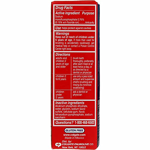 Colgate Cavity Protection Fluoride Toothpaste, Great Regular Flavor, Travel Size TSA Aproved, 1 Ounce (Pack of 8)