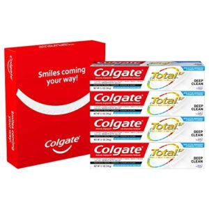 Colgate Total Toothpaste, Deep Clean - 5.1 Ounce (Pack of 4)