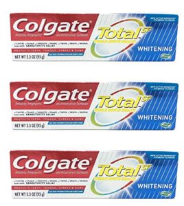 colgate total whitening toothpaste gel, 3.3 oz (pack of 3)