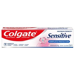 colgate sensitive toothpaste, complete protection, mint – 6 ounce