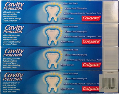 Colgate Cavity Protection Fluoride Toothpaste, Regular Flavor, 6 Oz (4 Pack)