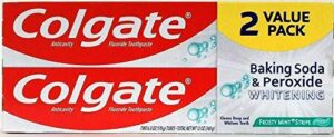 colgate colgate baking soda and peroxide whitening toothpaste, frosty mint – 6 ounce (twin pack), 12 fl oz