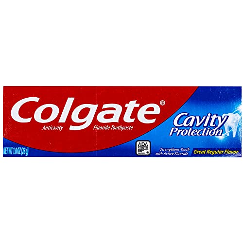 Colgate Cavity Protection Toothpaste, Creat Regular Flavor, Travel Size 1 oz (28g) - Pack of 10