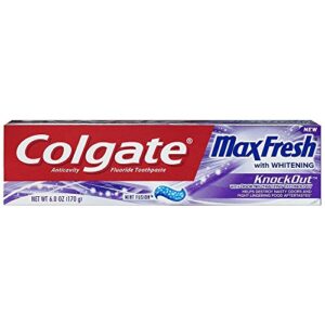 Colgate Max Fresh Toothpaste - KnockOut - With Odor Neutralizing Technology - Net Wt. 6 OZ (170 g) Per Tube - Pack of 4 Tubes