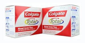 colgate waxed dental floss for improved mouth health – pack of 6 (25mtr per pack)