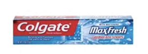 colgate max fresh travel size toothpaste with mini breath strips, cool mint – 1.9 ounce