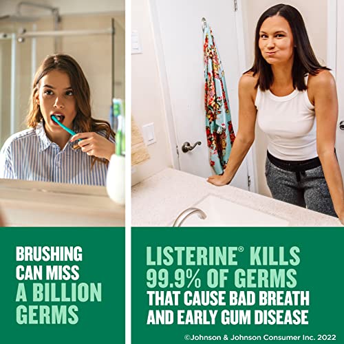 Listerine Freshburst Antiseptic Mouthwash with Germ-Killing Oral Care Formula to Fight Bad Breath, Plaque and Gingivitis, 500 mL, Pack of 2