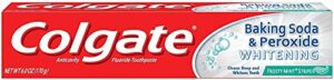 colgate baking soda & peroxide whitening toothpaste frosty mint stripe, 6 ounce (pack of 1)