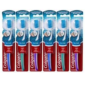 colgate slim soft ultra compact toothbrush, extra soft (colors vary) – pack of 6