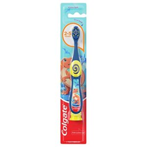 Colgate Dinosaur Toothbrush for Children with Suction Cup, Kids 2-5 Years Old, Extra Soft - Pack of 6