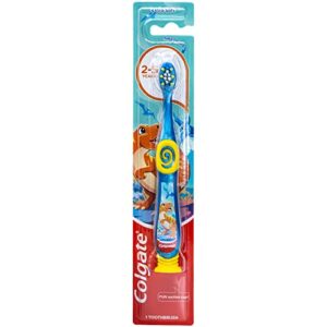 Colgate Dinosaur Toothbrush for Children with Suction Cup, Kids 2-5 Years Old, Extra Soft - Pack of 6