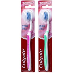colgate wave gum comfort toothbrush, ultra soft compact head (colors vary) – pack of 2