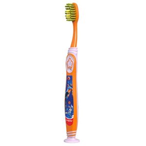 Colgate Space Jam Kids Toothbrush, with Suction Cup, 5+ Years, Extra Soft (Colors Vary) - Pack of 3