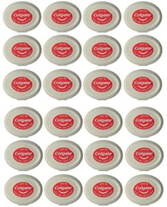 colgate total dental floss, mint flavor, small travel size 3 yards (2.7 meters) – pack of 24