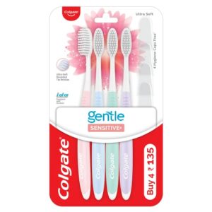 colgate battery powered toothbrush sensitive, pack of 4 brushes