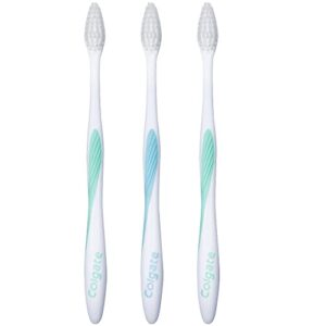 Colgate Wave Sensitive Toothbrush, Compact, Soft (Colors Vary) - Pack of 3