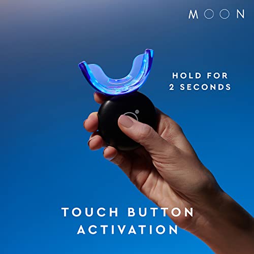 MOON Teeth Whitening Kit with LED Light, Wireless, 5 Minute Treatment, Gentle on Teeth, Helps Remove Stains from Coffee, Smoking, Wine, Soda