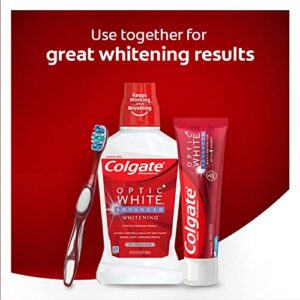 Colgate Optic White Advanced Teeth Whitening Toothpaste, Vibrant Clean, 3.2 Ounce Tube, 3 Pack