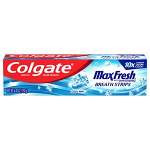 colgate max fresh toothpaste with mini breath strips, mint, 6 oz